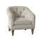 Fauteuil demi-tonneau à coussin en duvet capitonné de 35 po de largeur Siena