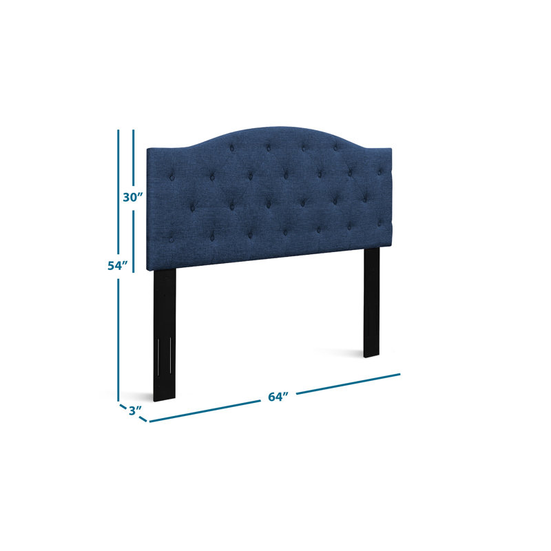 Upholstered Headboard, Blue, Queen
