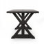 Table de salle à manger d'extérieur, noir mat antique