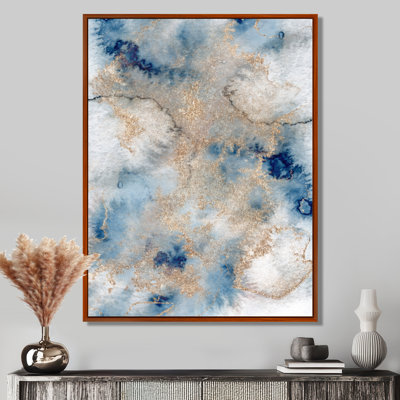 «Blue and Gold Marble Clouds I», reproduction sur toile
