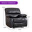Canapé inclinable manuel en similicuir de 39,8 po de largeur avec accoudoirs coussinés (ensemble de 2)-1296124355