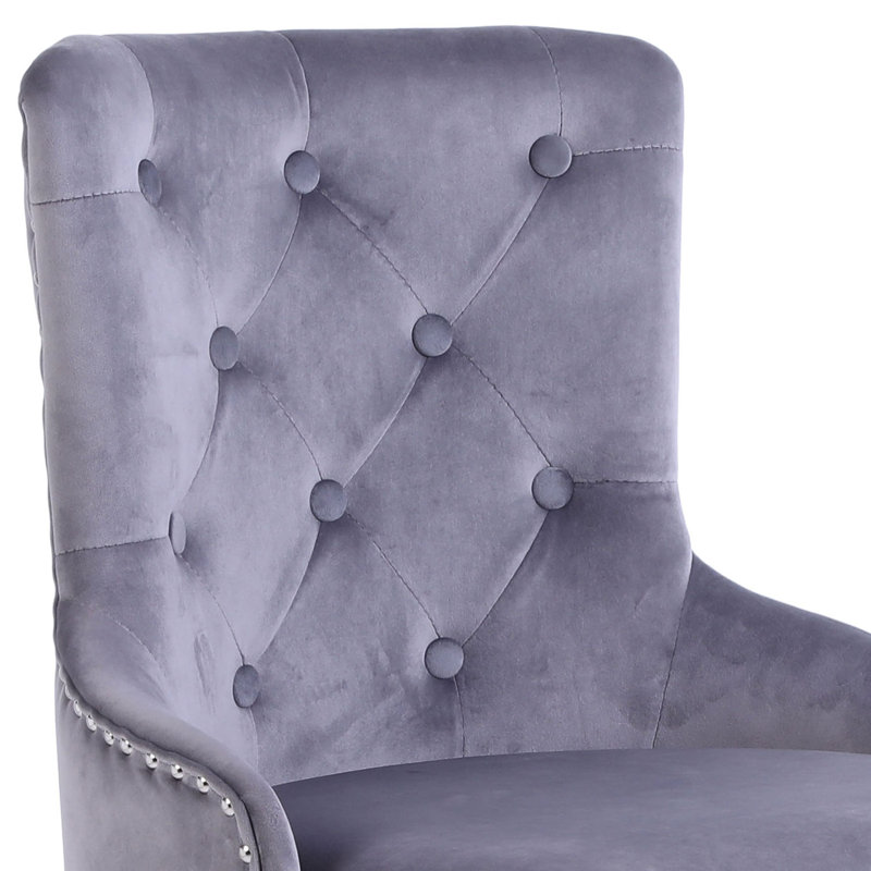 Tabouret de comptoir pivotant rembourré avec structure en métal Witman, 2, Gris clair