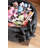 BLACK TERRACOTA HALLOWEEN CANDY CAULDRON WITH SPIDER