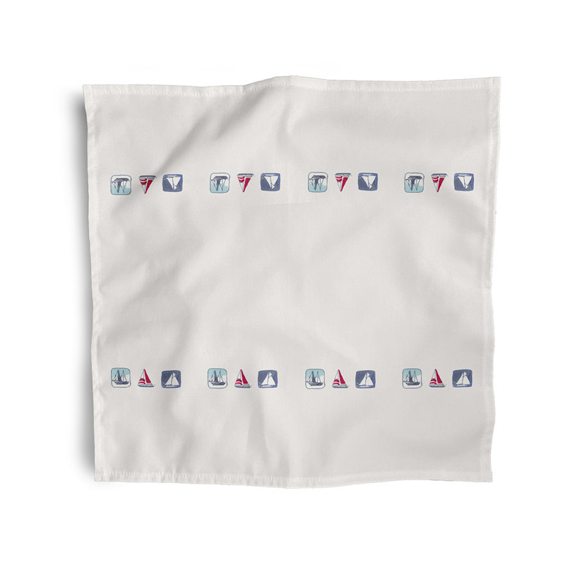 Hare Boat Trio Napkins, Ivory