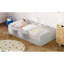 Lits simples modernes avec rangement, structure de plancher en bois aggloméré moelleux pour chambre d'enfant