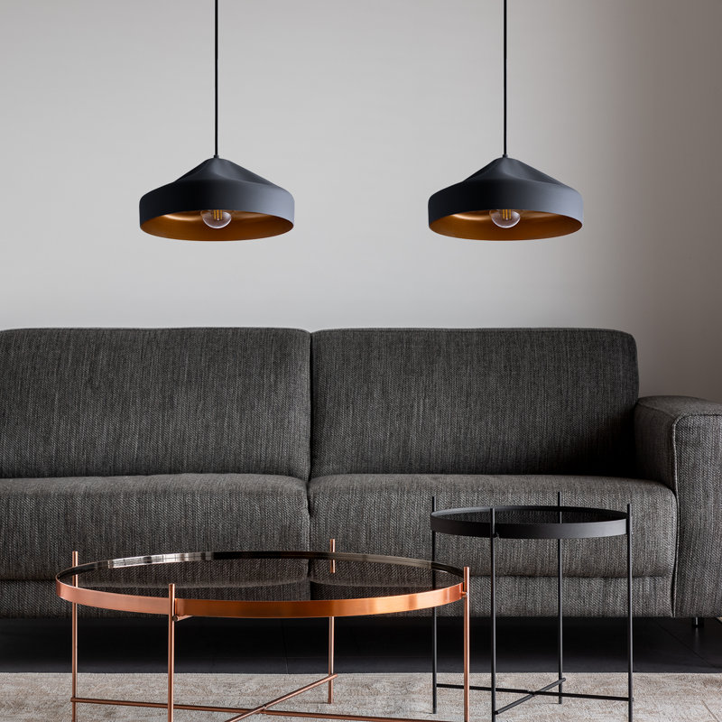 Ponce 1 - Light Single Pendant, Grey/Gold