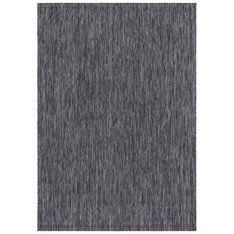 Tapis noir intérieur / extérieur Madyson, Rectangle 9 pi x 12 pi