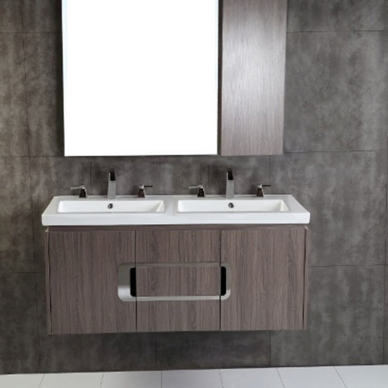 Malbork 48'' Double Bathroom Vanity with Ceramic Top