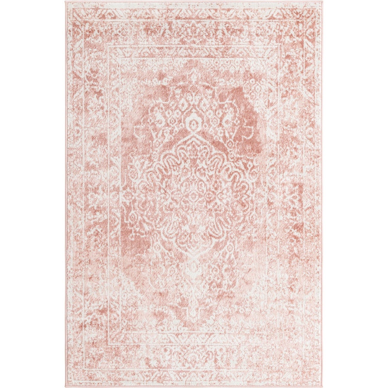 Tapis contemporain Contemporary Ostby rose, Rectangle 4 pi x 6 pi