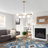 7- Light 36 inch Dimmable Bubble Glass Sputnik Modern Linear Chandelier Farmhouse Kitchen Lighting Pendant-1116772921