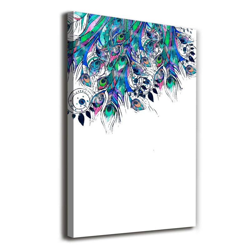 Peacock Feathers - Wrapped Canvas Print