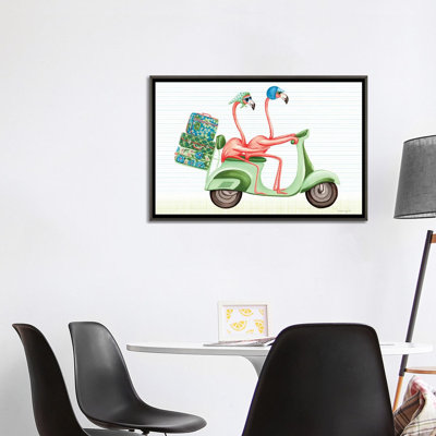 " Flamingos Vespa " by Amélie Legault