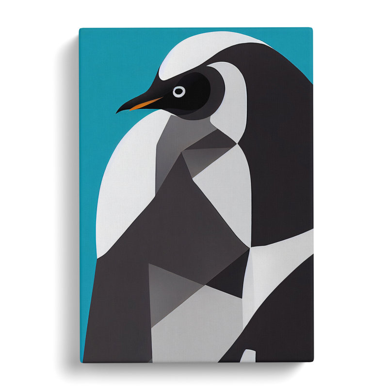 Abstract Penguin No.2 - Wrapped Canvas, 50cm H x 35cm W x 3cm D