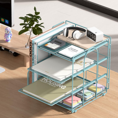 4-Tier Office Desk Organizer, Desktop Paper Storage