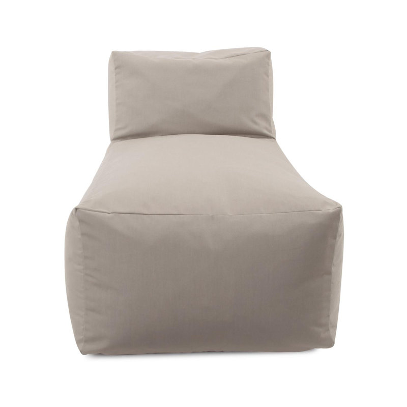 Pouf d'extérieur Kertis, mousse paysage marin, Gris clair