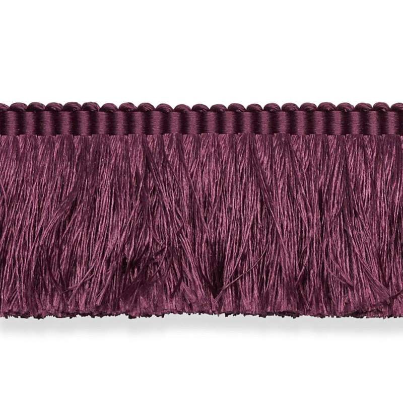 Francois Silk Brush Fringe, Eggplant