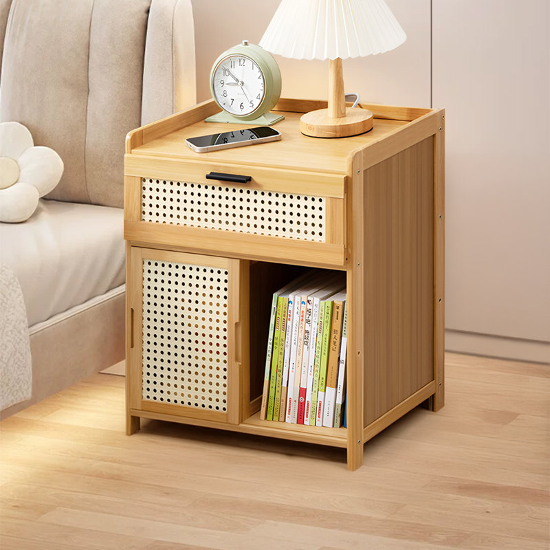 42.5cm W Solid Wood Bedside Table