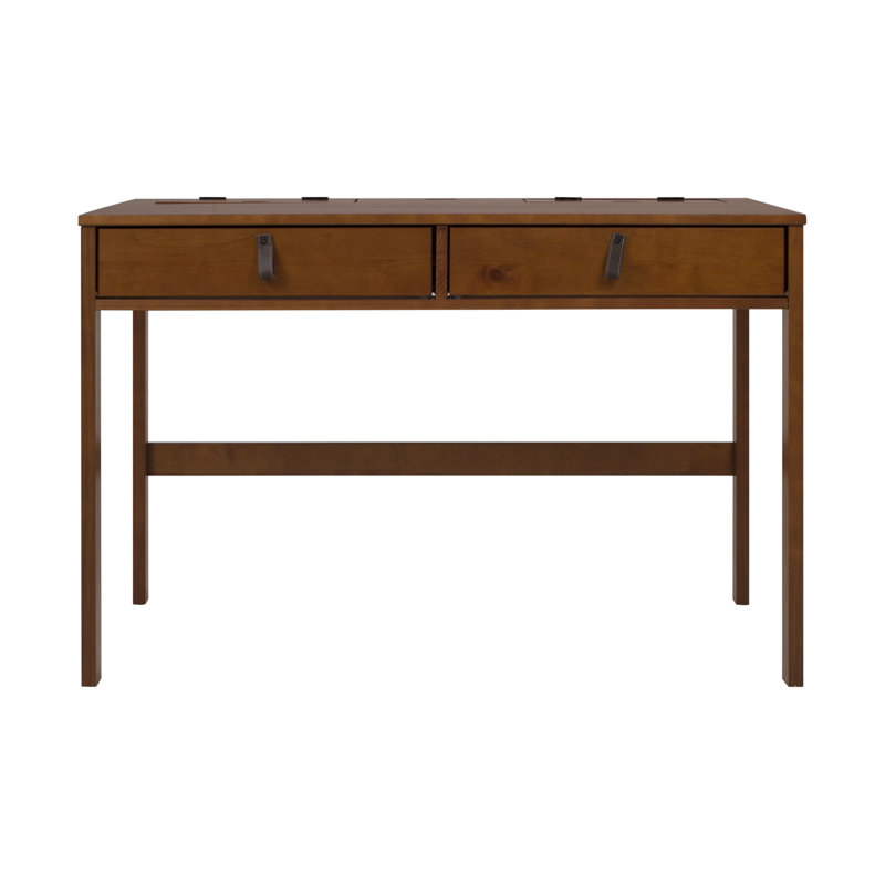 Pharr Solid Wood Writing Desk, Honey
