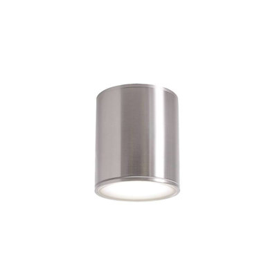 7038BBBE93AB4DC4B2592AE90A879E1B Everly 5" LED Outdoor Ceiling Fixture, Adjustable Cct, Satin Nickel
