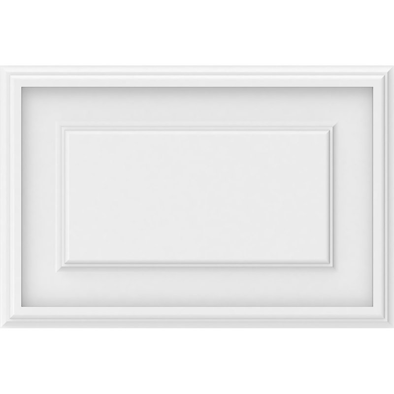 Panneau mural surélevé en PVC blanc Legacy, H 12 po x l 18 po x P 0,63 po