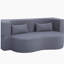 Canapé-lit convertible 2-en-1, causeuse pliante pleine grandeur avec tissu en peluche doux, aucun assemblage requis, matelas de canapé avec 2 coussins-624421349