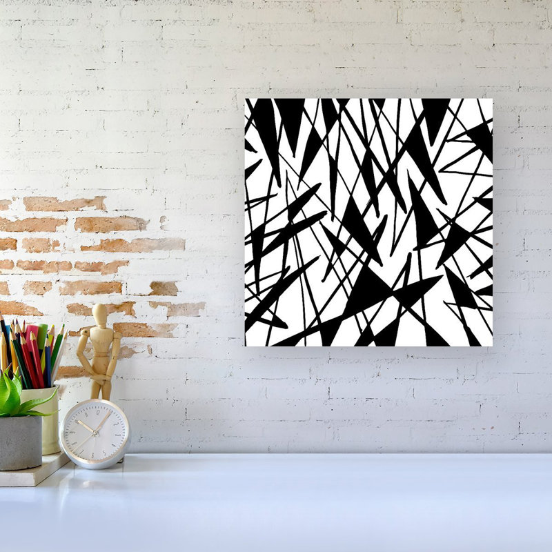 Brush Abstract Pattern - Wrapped Canvas Print, 30cm H x 30cm W x 3.8cm D