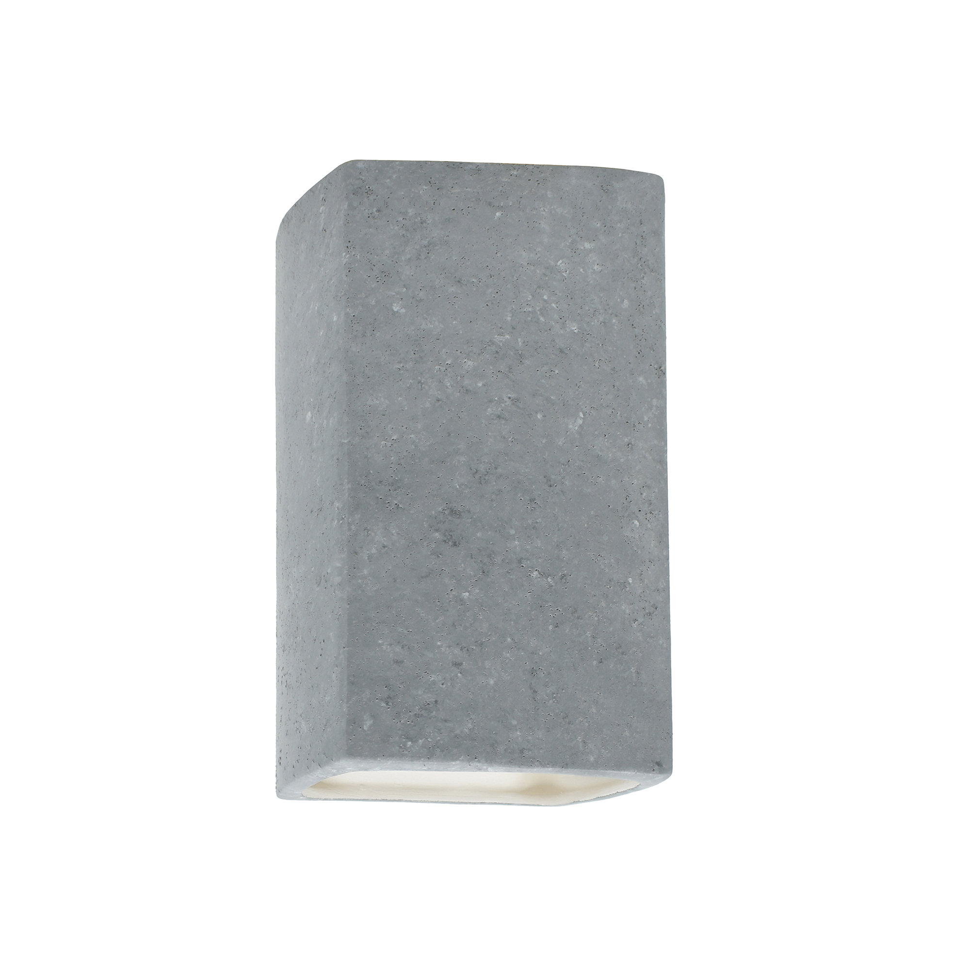 Nomad Outdoor Ceramic LED Wall Light, Concrete, Integrated LED, 9.5" H x 5.25" W x 4.5" D