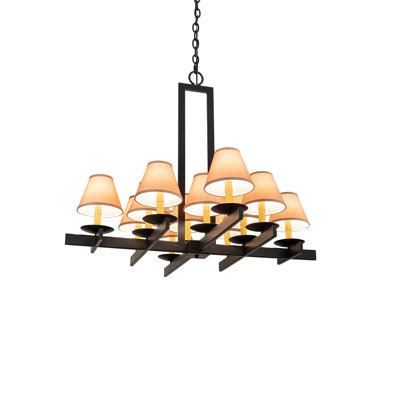 Lustre géométrique unique à 12 lumières Brevan