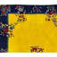 Art Deco Wool Floral Area Rug