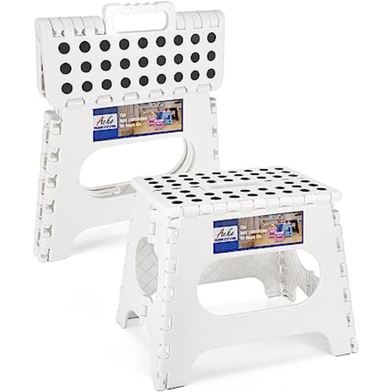Alecsander White Foldable Step Stool