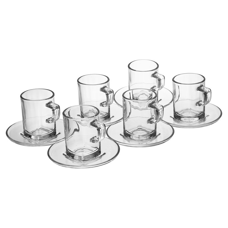 Glass Espresso Cup and Saucer