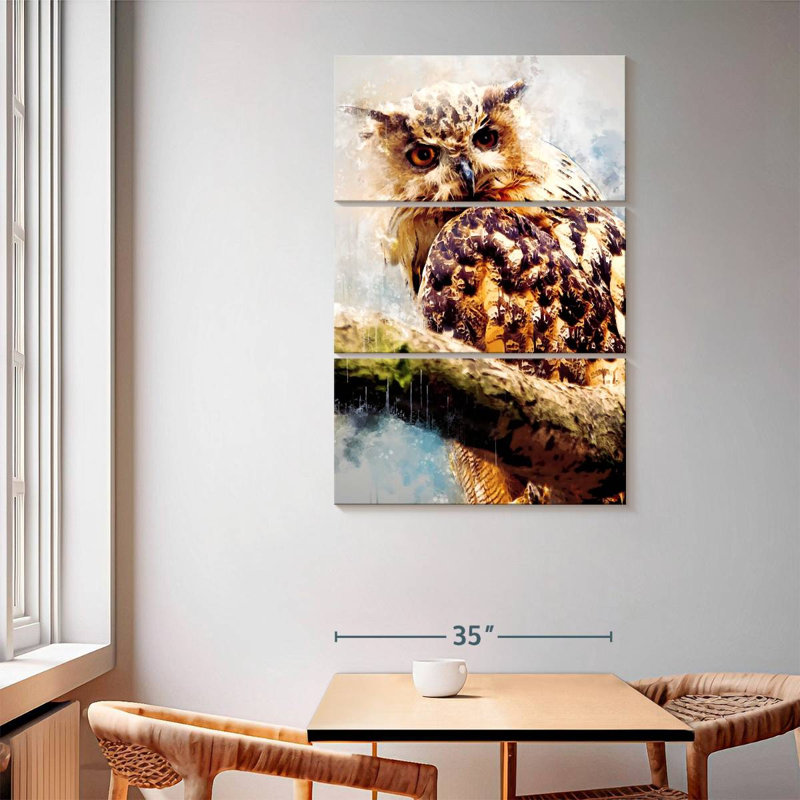 Brampt Owl Looking, 65" H x 42" W