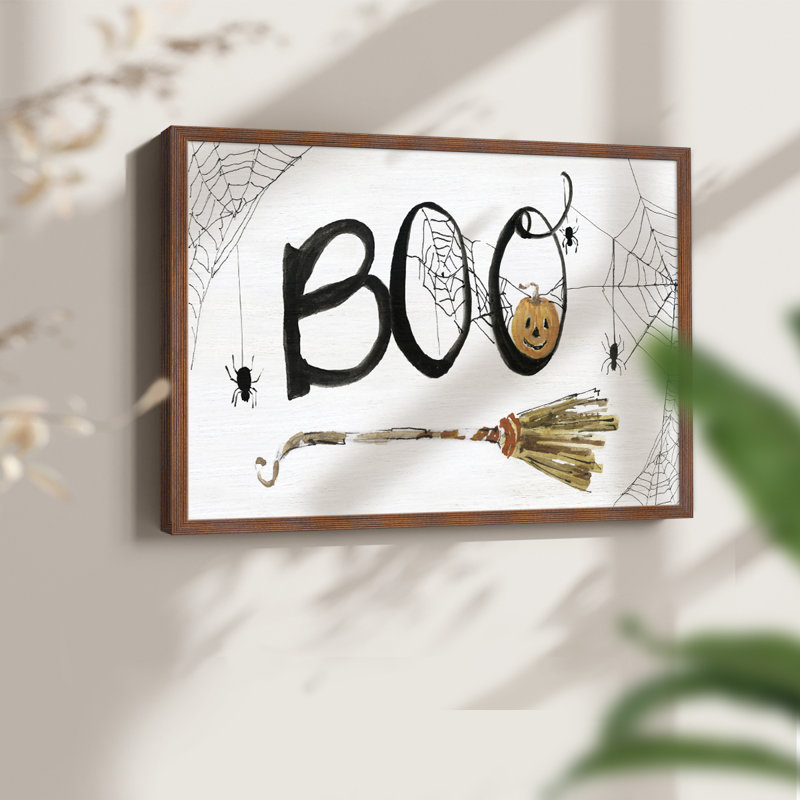 Boo - Imprimé encadré - Restickable, Noyer, H 22 po x l 28 po