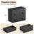 31.5"W 2 Drawer Black Modern Nightstand 