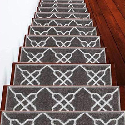 Teviston Cozy, Vibrant and Soft Non -Slip Indoor 9" x 28" Stair Tread