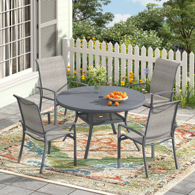 4-Person Outdoor Aluminum Patio Dining Set