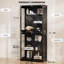  71" Display Cabinet with Glass Door, 6-Tier Curio Cabinet with 3 Color Lights-1198593464