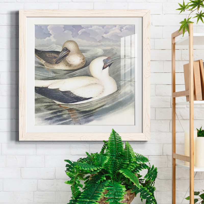 Surf & Sand III - reproduction encadrée de qualité supérieure - prête à être accrochée, H 17 po x l 17 po x P 1,5 po, Blanc