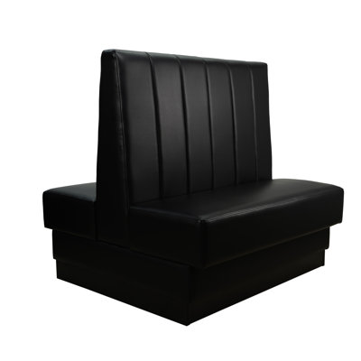 Six-Channel Double-Sided Restaurant Booth Seating - Black