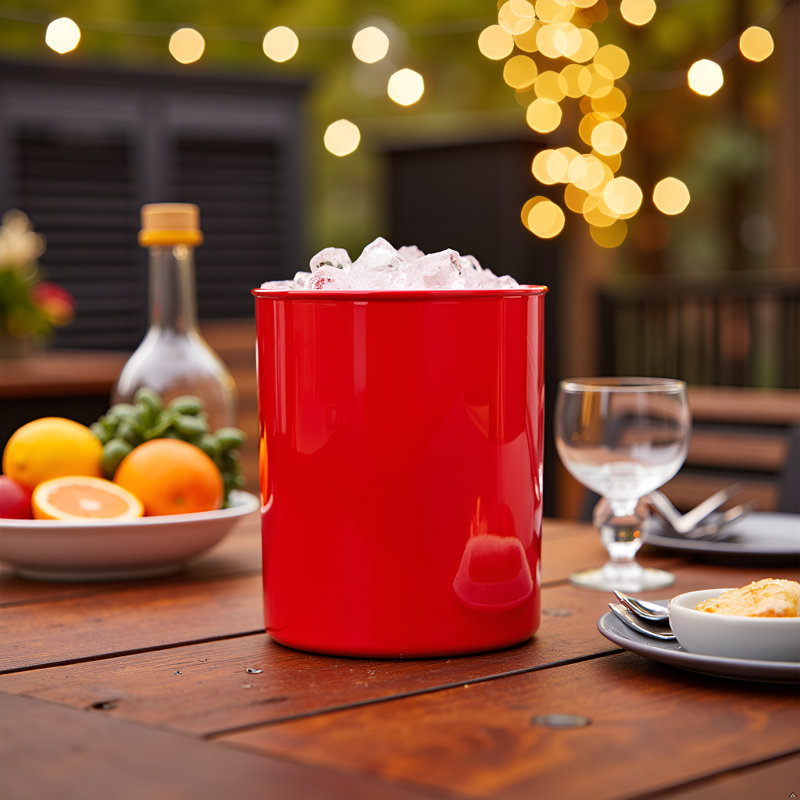 Reston Lloyd Plastic Utensil Crock Set, Red
