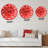 Red Macro Texture - Modern wall clock-59913111