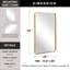 Miroir de salle de bain rectangulaire arrondi moderne Inse | Cadre en acier inoxydable-751417628-751417639