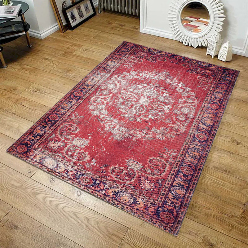 Tapis rouge délavé Sparx I Medallion