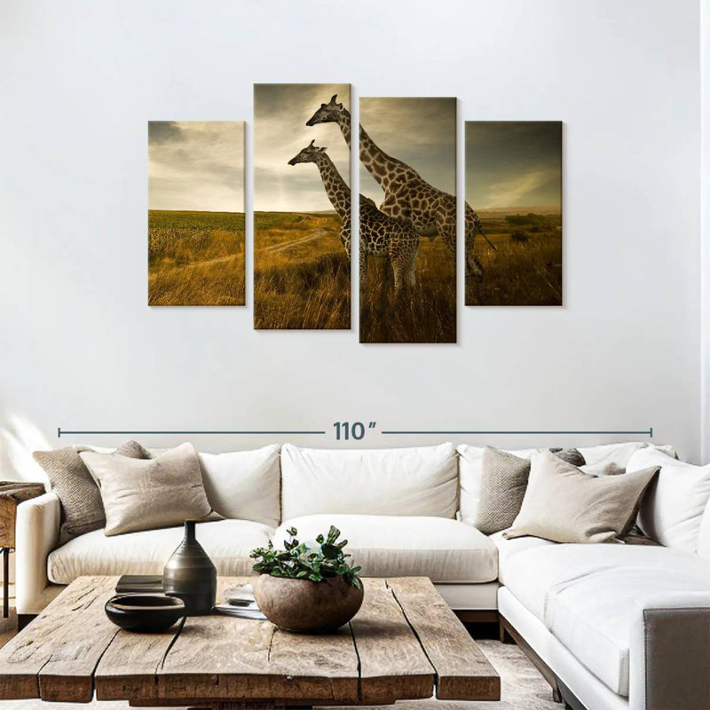 Brampt Giraffe Family, 48" H x 75" W