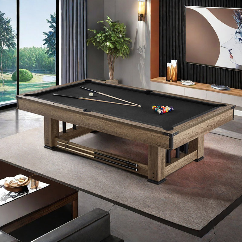 Multi Game Table, 32" H x 84" W x 48" D, Black