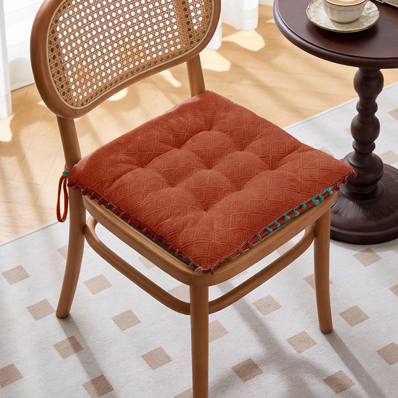 Square Dining Chair Cushion, Orange