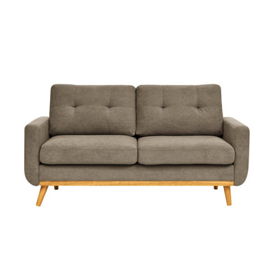 Canapé capitonné 67,7 po de largeur Mid-Century avec pieds en bois