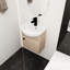 Armoire de salle de bain 18 po avec lavabo en céramique. Unité murale. Contreplaqué. Couleur chêne. Armoire de rangement classique et pratique en porcelaine. Fabrication en contreplaqué. Finition. Simple