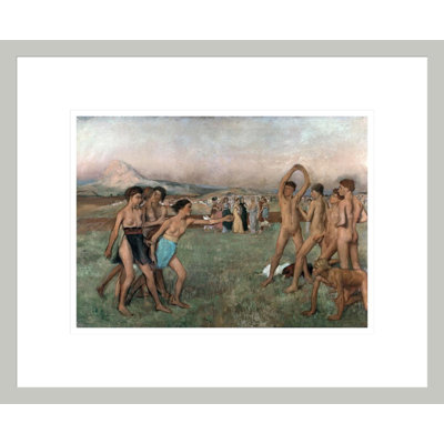 Jeunes spartiates exerçant par Edgar Degas, impression giclée encadrée