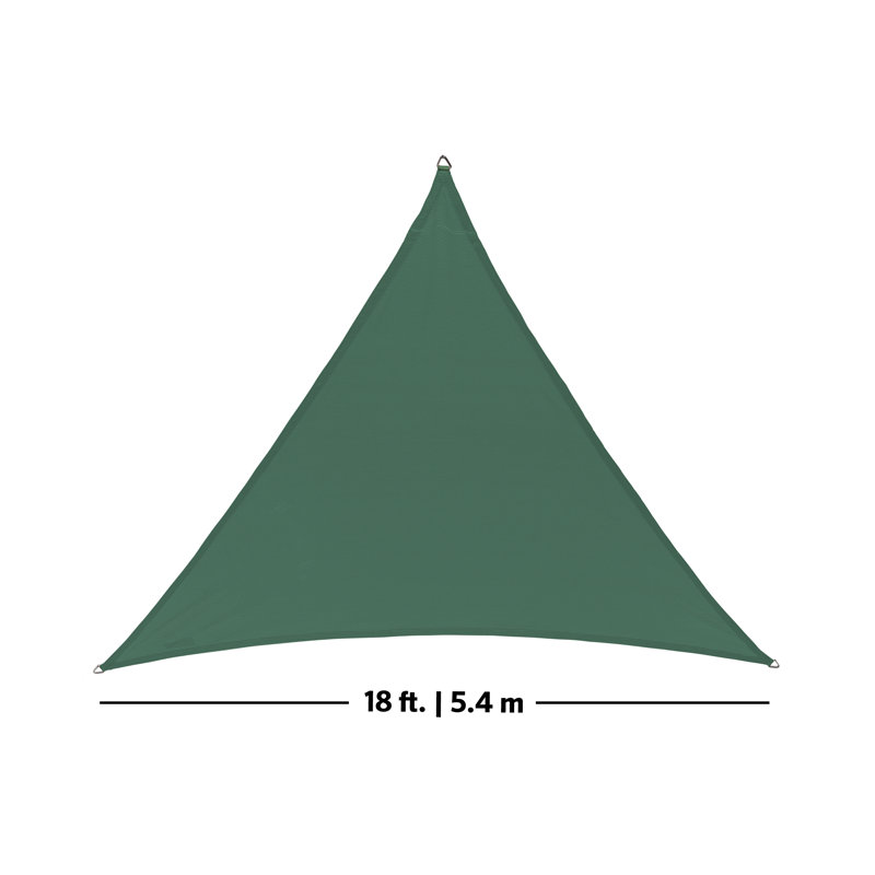 12' x 9' Triangle Shade Sail, Heritage Green, 12' W x 9' D